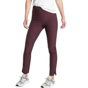 Athleta Wander Slim Ankle Pant Size 12 Antique Burgundy Stretch Work Travel